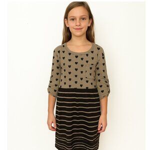 Forever 21 Girls Heart & Stripe Dress – Size Medium